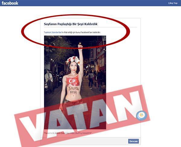 Facebooktan şaşırtan sansür