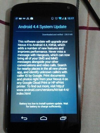 Nexus 4 için Android 4.4 güncellemesi resmen başladı