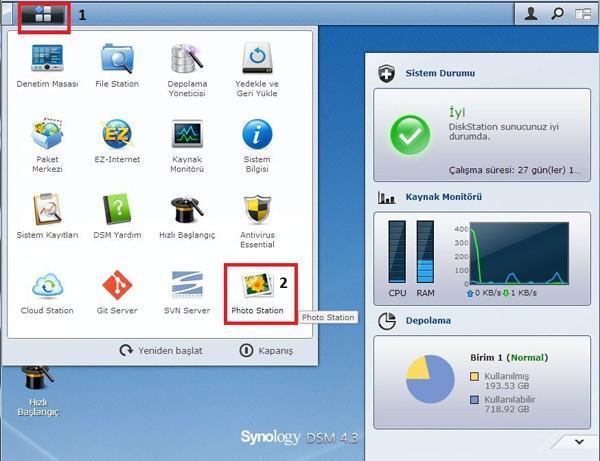 Synology cihazlarda Photo Station yükleme