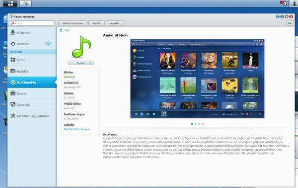 Synology cihazlarda Audio Station yükleme