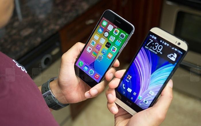 iPhone 6 - HTC One M8 hız testinde