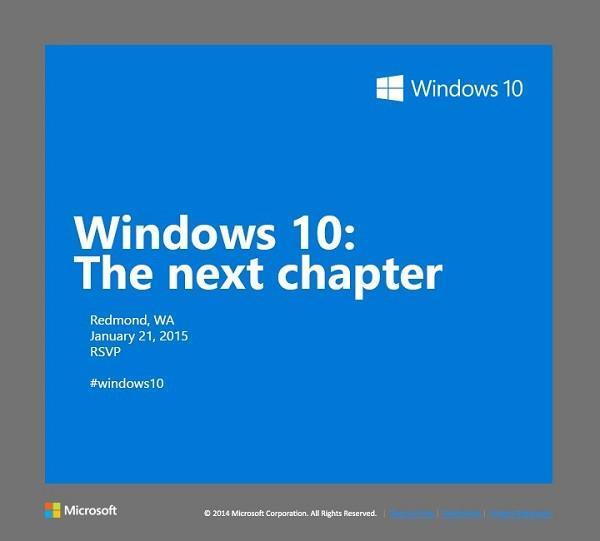 Microsoft, Windows 10 etkinliği için tarih verdi