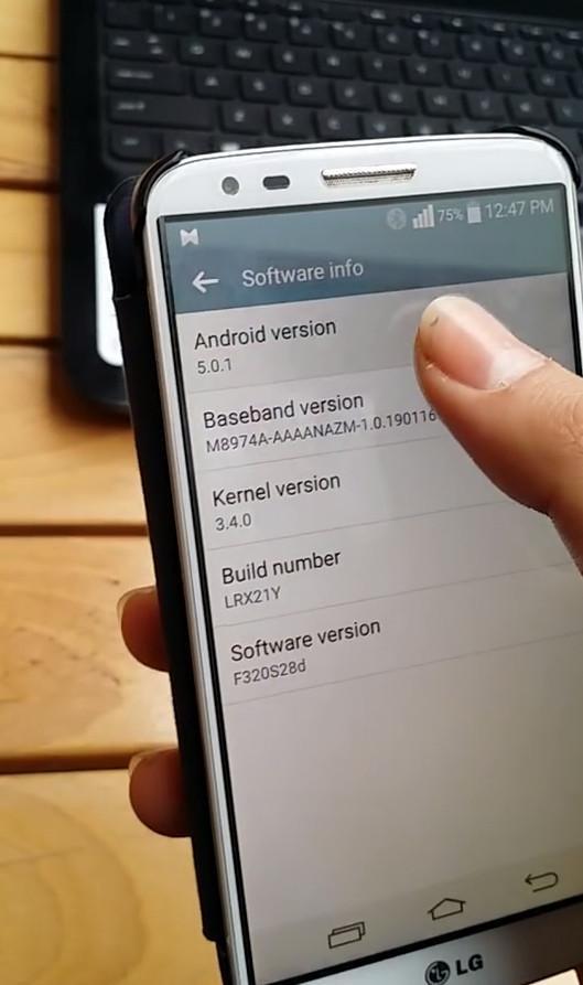 LG G2 Android 5.0 güncellemesi Türkiyede