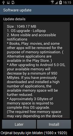 Galaxy S4 için Android 5.0 dağıtımı başladı