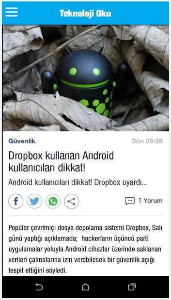 TeknolojiOku.com Android uygulaması yepyeni bir arayüze kavuştu
