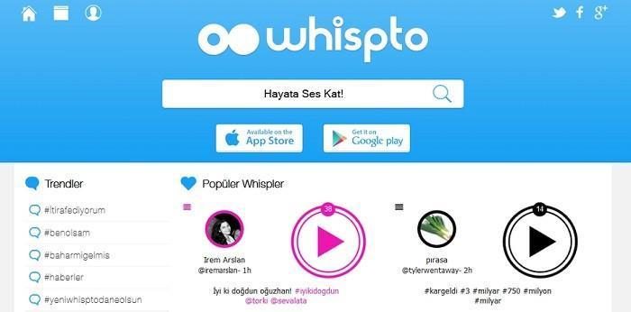 Türkiyenin İlk sesli sosyal ağı Whispto