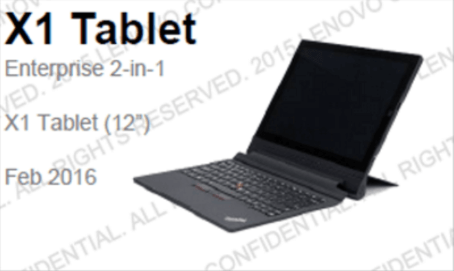 Surface Pro 4e rakip geliyor: Lenovo ThinkPad X1 Tablet