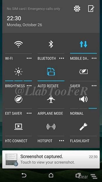 Android 6.0 Marshmallow yüklü One M8in ekran görüntüleri