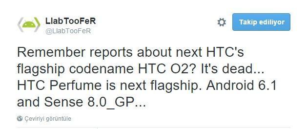HTCnin bir sonraki üst seviye telefonu HTC Perfume olacak