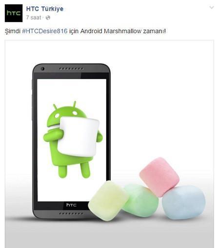 Desire 816 için Android 6.0 dağıtım işlemi başladı