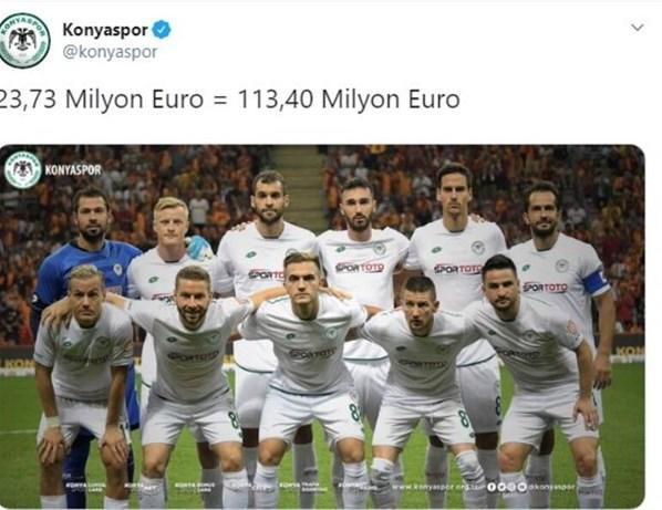 Konyaspordan Galatasaraya gönderme