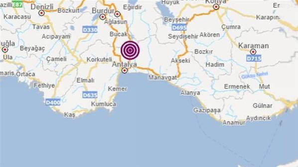 Antalyada 3.5 büyüklüğünde deprem