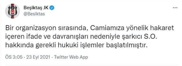 Beşiktaştan Serdar Ortaça tepki Hukuki işlem...