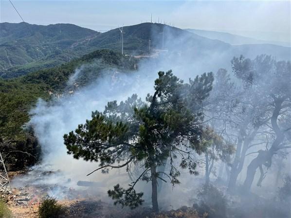 İzmirde orman yangını Çok sayıda ekip sevk edildi