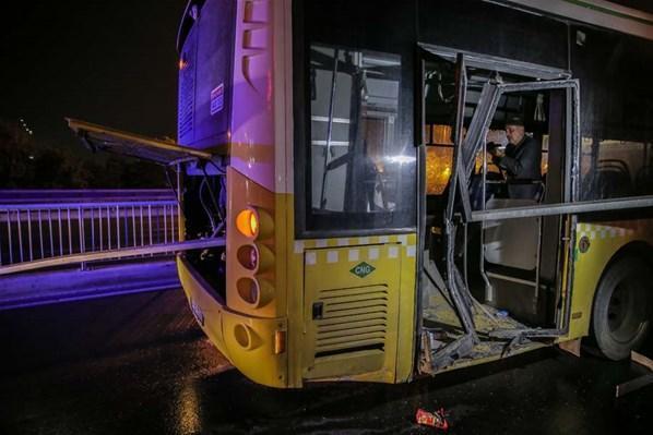 Avcılarda halk otobüsü kontrolden çıktı kaza yaptı: 4 yolcu yaralandı