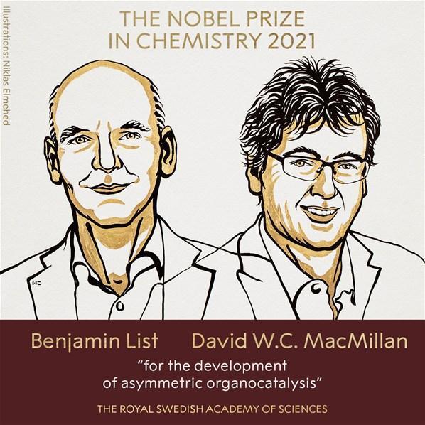 Nobel Kimya Ödülü, Benjamin List ve David MacMillan’a verildi