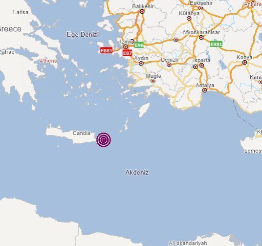 Giritte 6.3 büyüklüğünde deprem Türkiyeden de hissedildi