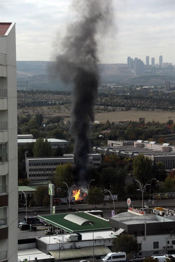 Ankarada MTA yerleşkesindeki doğal gaz vanasında art arda patlama