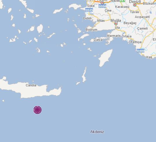 Akdenizde 4.2 büyüklüğünde deprem