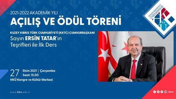 Hasan Kalyoncu Üniversitesinin yeni akademik yılının ilk dersini KKTC Cumhurbaşkanı Ersin Tatar verecek