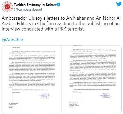 Türkiyeden Lübnan gazetesine sert tepki: Dehşet verici