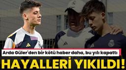 Arda Güler'den bir kötü haber daha! Hayalleri yıkıldı, Real Madrid'de yılı kapattı