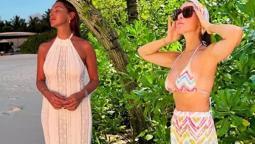 Hadise bikini şovuna Maldivler'de başladı!