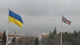 Birleşik Krallık Ankara Büyükelçiliği'nden Ukrayna'ya bayraklı destek