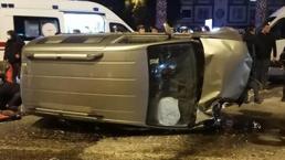 Kontrolden çıkan araç takla attı 1 yaralı