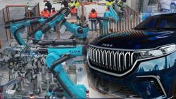 Yerli otomobil TOGG fabrikasından ilk görüntüler! Robotlar mesaiye başladı 