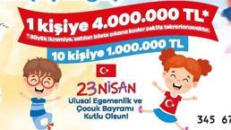 Milli Piyango 23 Nisan özel çekilişinde büyük ikramiye 4 milyon lira
