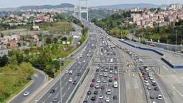 İstanbul trafiğinde son durum havadan görüntülendi