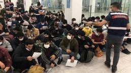 Kocaeli'nde yakalanan 272 kaçak göçmen İstanbul'dan ülkelerine gönderildi