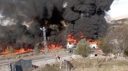 Ağrı’da tanker yolcu otobüsüyle çarpıştı, kaza sonrası yangın çıktı