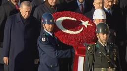 Cumhurbaşkanı Erdoğan ve devlet erkanı Anıtkabir'de