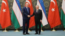 Cumhurbaşkanı Erdoğan, mevkidaşı Mirziyoyev ile görüştü