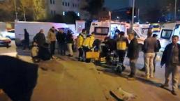 Esenler'de otobüs bekleyenlere otomobil çarptı: 1'i ağır 6 yaralı