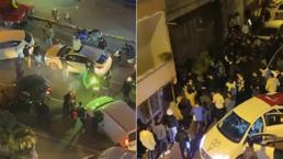Asker eğlencesinde kavga! Meşale yakıp yolları kapattılar