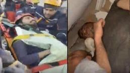 Baba ve 2 oğlu 76 saat sonra kurtarıldı! İşte enkaz altında o anlar