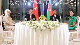 Cumhurbaşkanı Erdoğan, Azerbaycan'da Aliyev ile buluştu