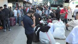 Otogarda bayram tatili yoğunluğu sürüyor