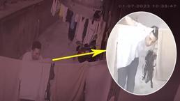 Kadın iç çamaşırı sapığı! Kameralara böyle yakalandı: Normal bir hırsızlık değil