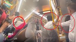 Metroda kocasını sevgilisiyle yakaladı! O anlar böyle görüntülendi