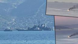 Rus savaş gemisi Karadeniz'de vuruldu