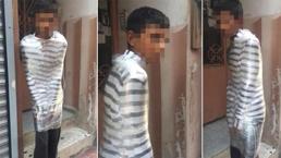 Akılalmaz olay: Hırsızı yakalayıp streç filme sardı