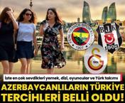 Azerbaycan'ın Türkiye tercihleri ortaya çıktı! İşte en çok sevdikleri Türk yemekleri, dizileri ve Fenerbahçe, Galatasaray, Beşiktaş tercihleri...
