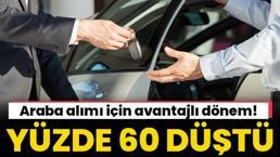 Araba alımı için avantajlı dönem! Yüzde 60 oranında düştü