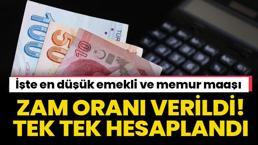 Emekli ve memur zammnıda oran verildi! İşte en düşük emekli ve memur maaşı
