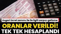 Asgari ücret zammı ile ile ilgili çarpıcı gelişme! İlk rakamlar verildi, tek tek hesaplandı