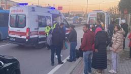 Bariyerlere çarpan minibüsteki 15 yolcu yaralandı